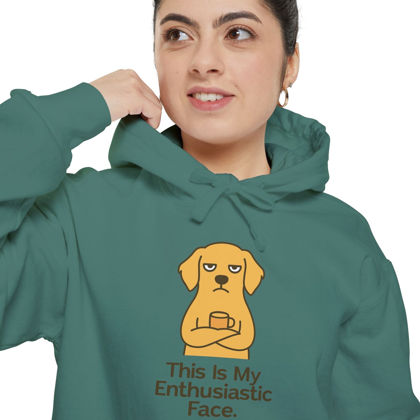 Sarcastic Dog Hoodie — "This Is My Enthusiastic Face"