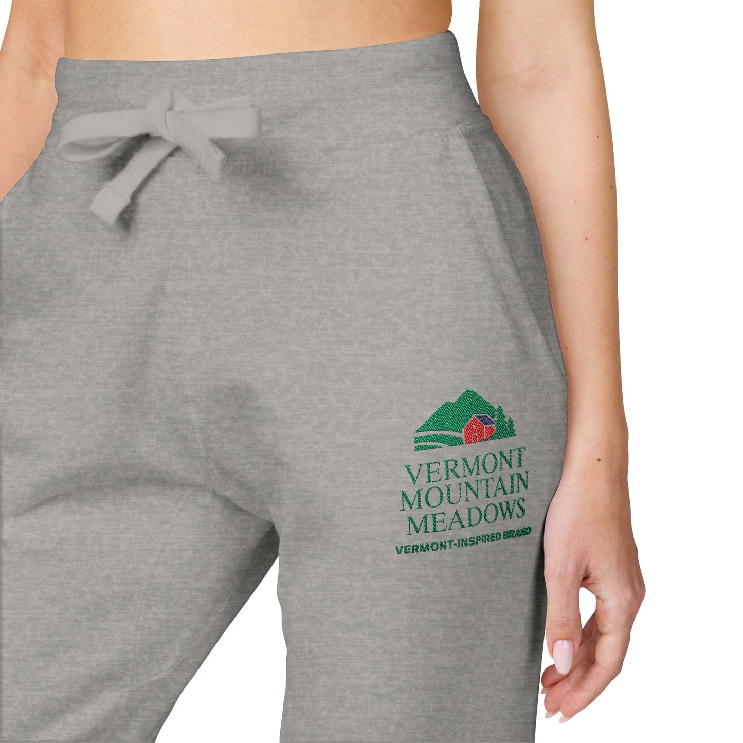 Embroidered Floral ‘Love Grows Here’ Sweatpants — Cozy Fleece Joggers