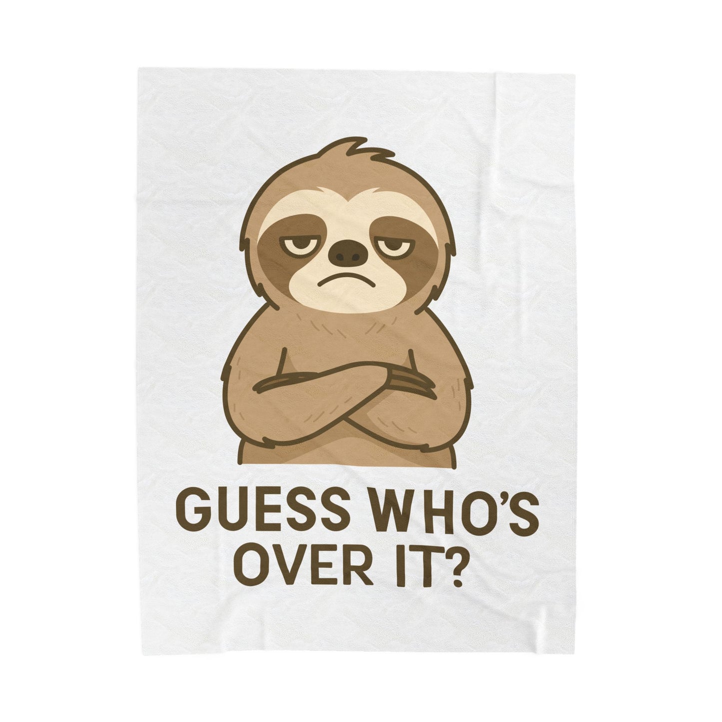 Funny Sloth Velveteen Plush Blanket