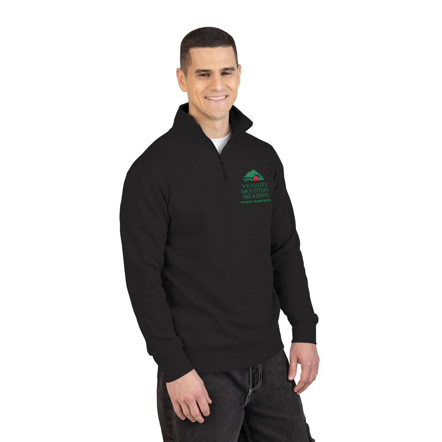 Vermont Barn & Solar Embroidered Fleece Pullover
