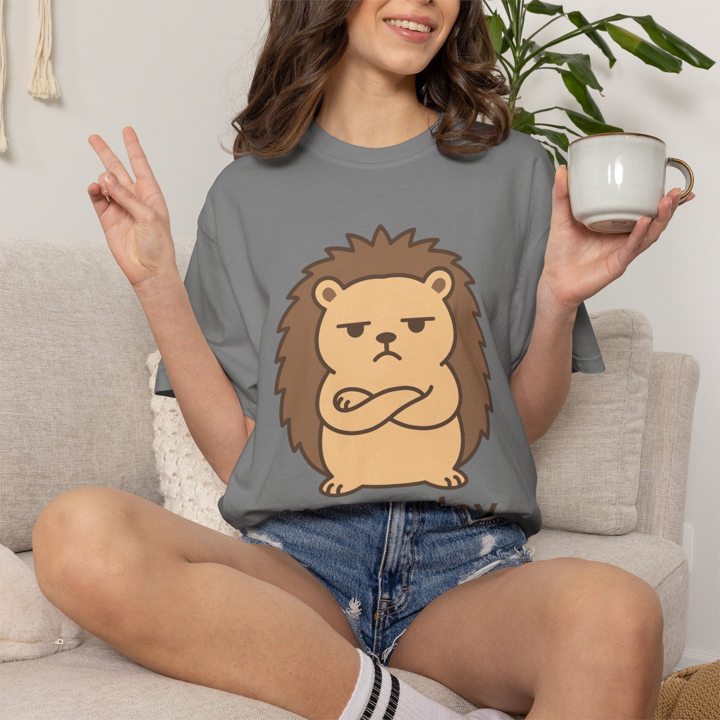Hedgehog “Not Today, Human” T-Shirt – Funny Sarcastic Graphic Tee