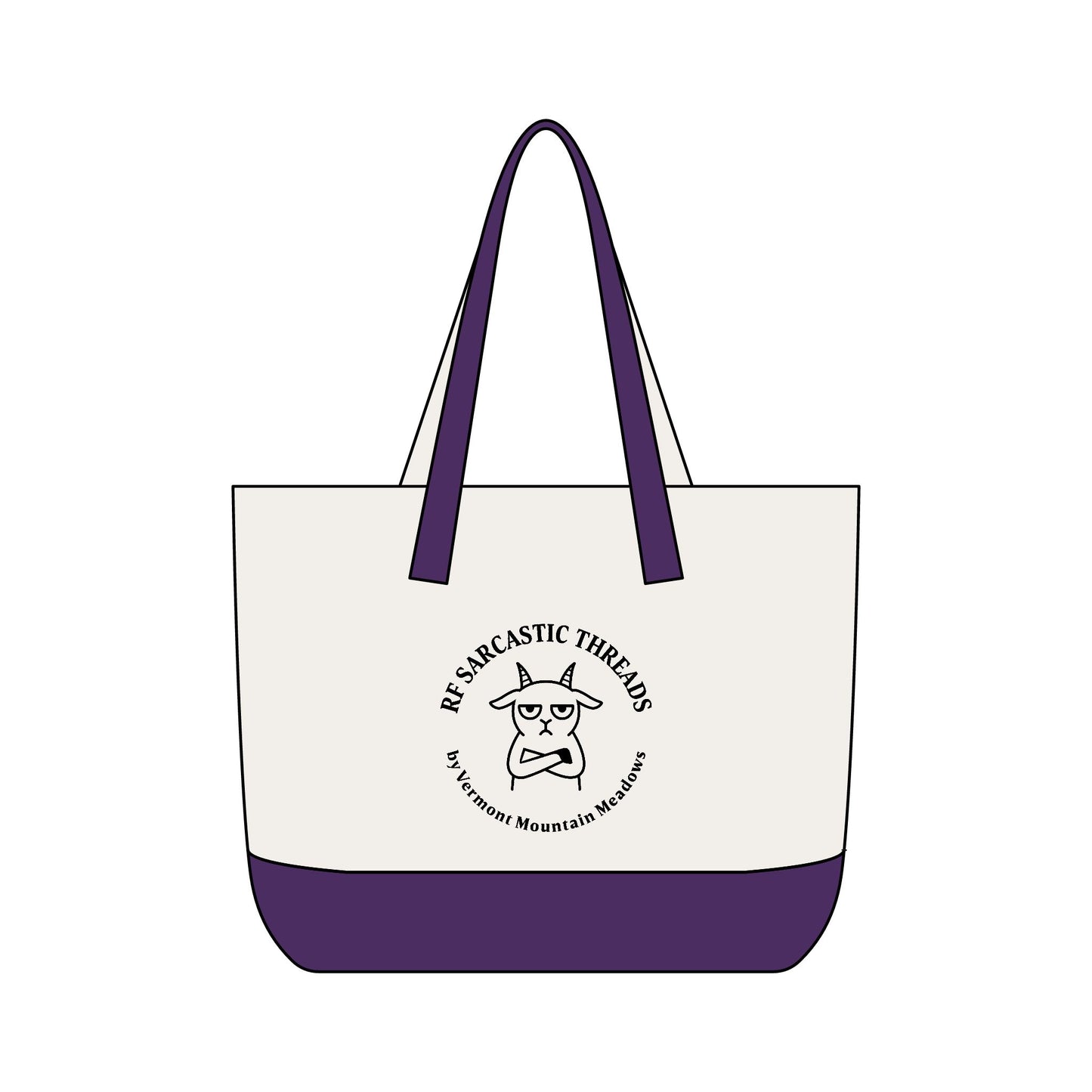Canvas Tote Bag — 'I Wasn't Made for People' Sarcastic Cat Zippered Tote