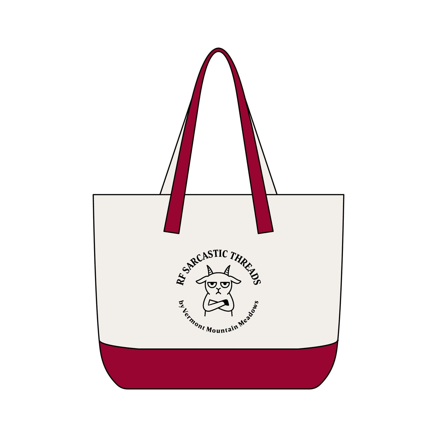 Canvas Tote Bag — 'I Wasn't Made for People' Sarcastic Cat Zippered Tote