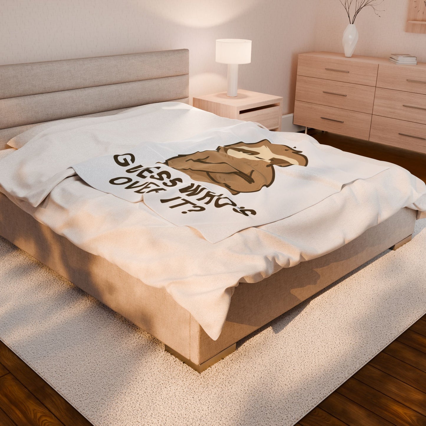 Funny Sloth Velveteen Plush Blanket