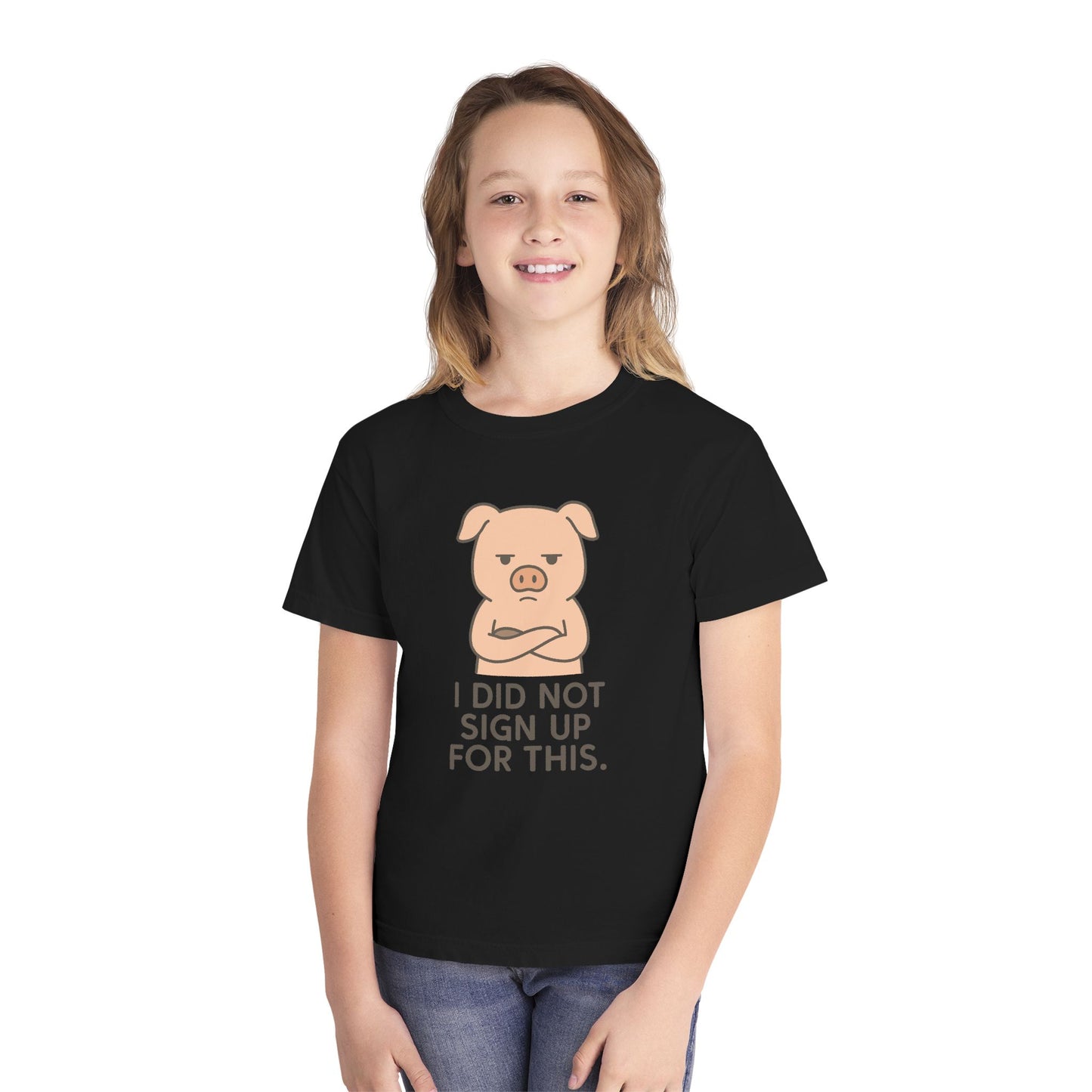 Kids Pig Sarcastic Funny T-Shirt
