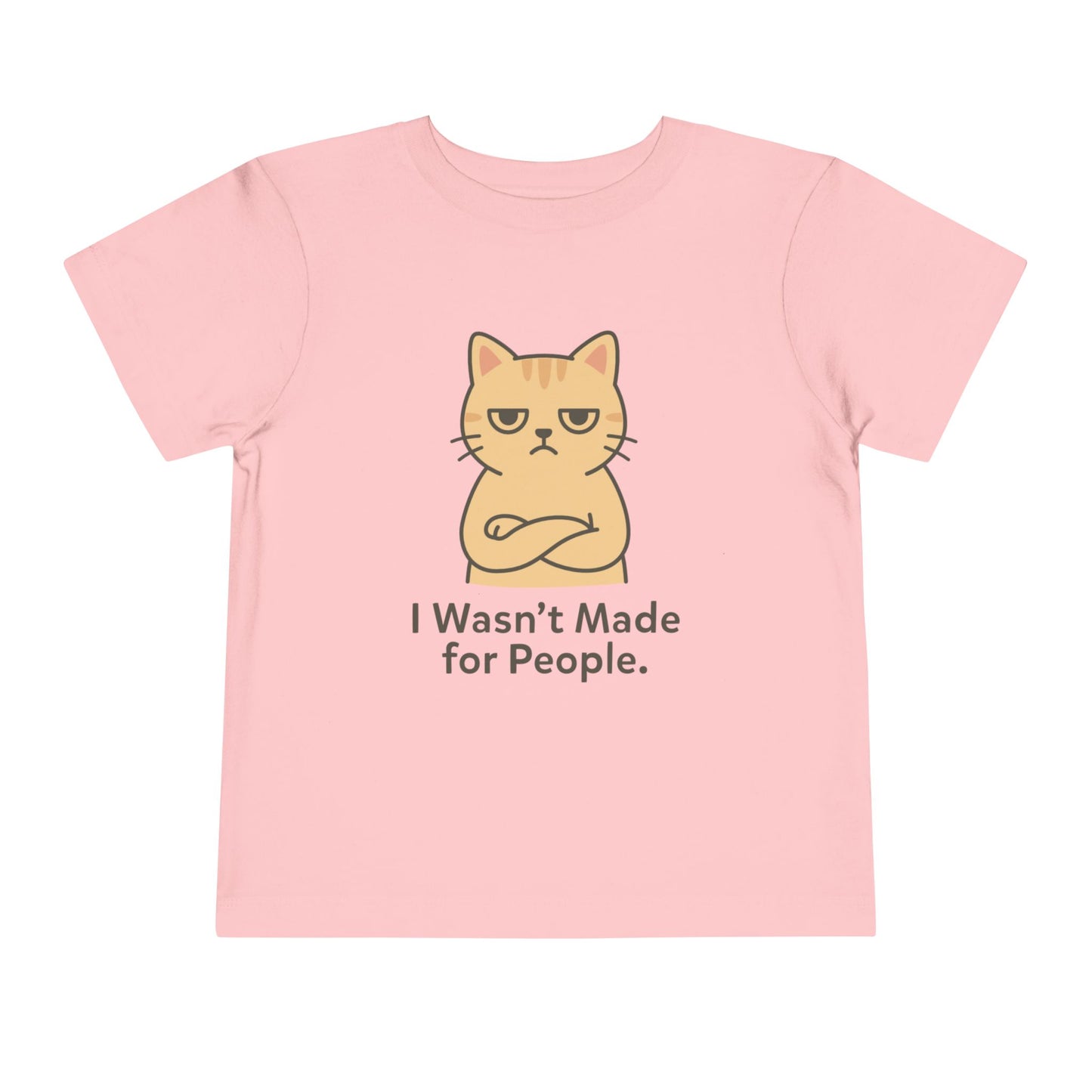 Toddler Tee — 'I Wasn't Made for People' Grumpy Cat Graphic