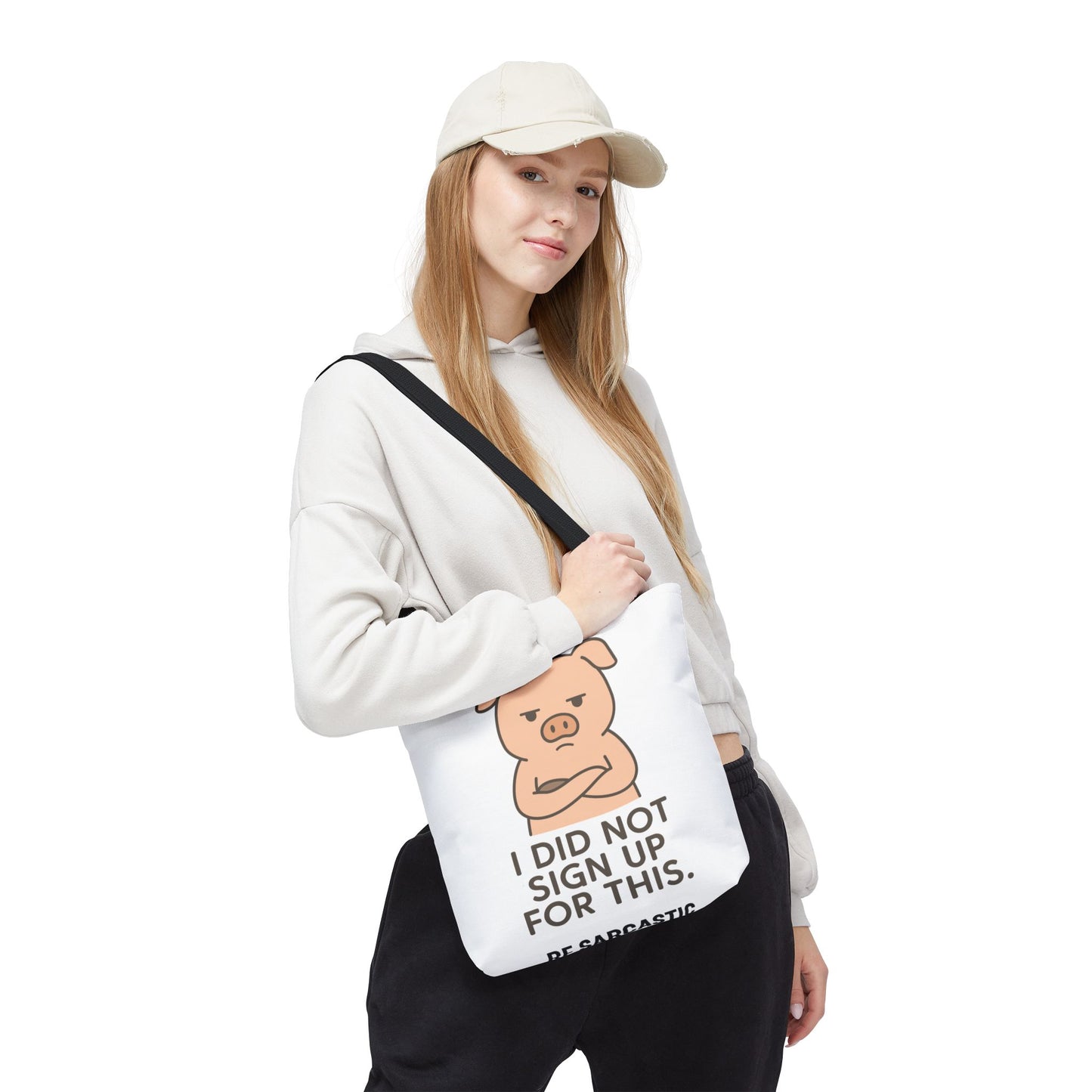 Funny Sarcastic Pig Tote Bag