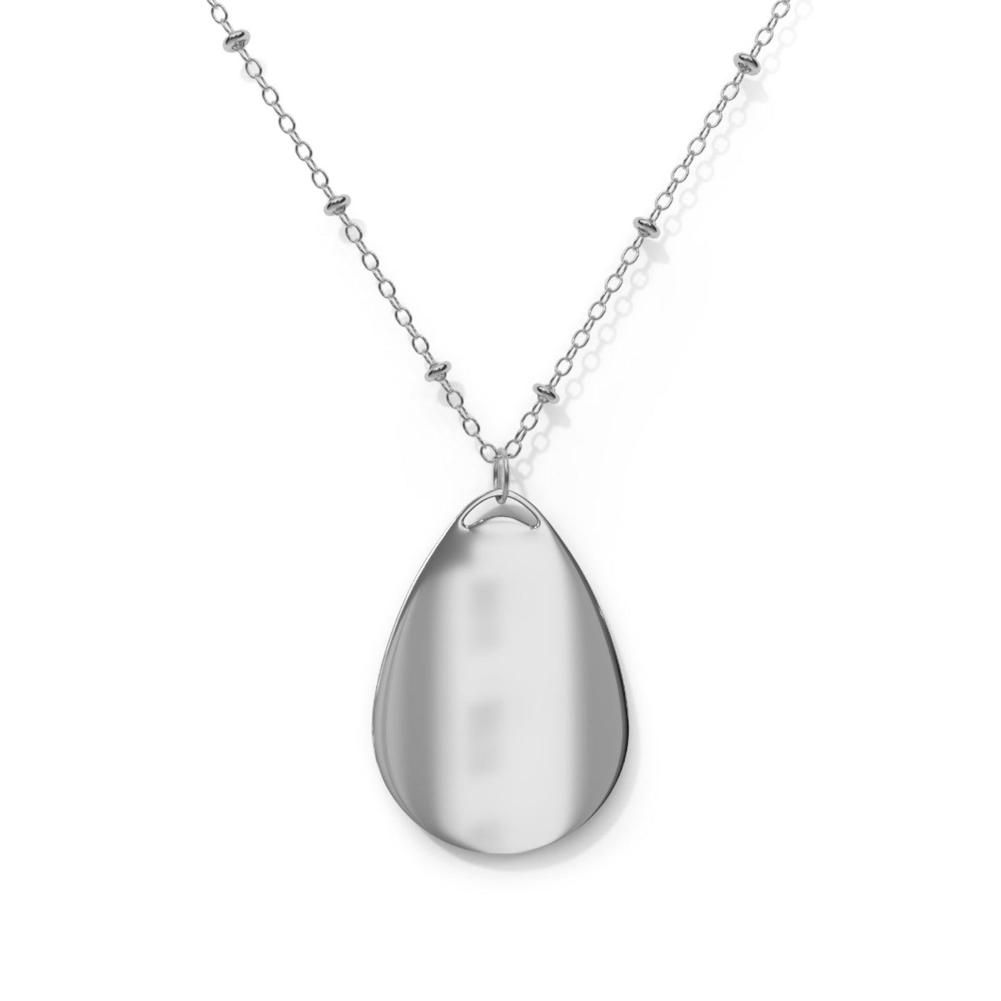 Personalized Oval Necklace — Romantic Engraved Name Pendant