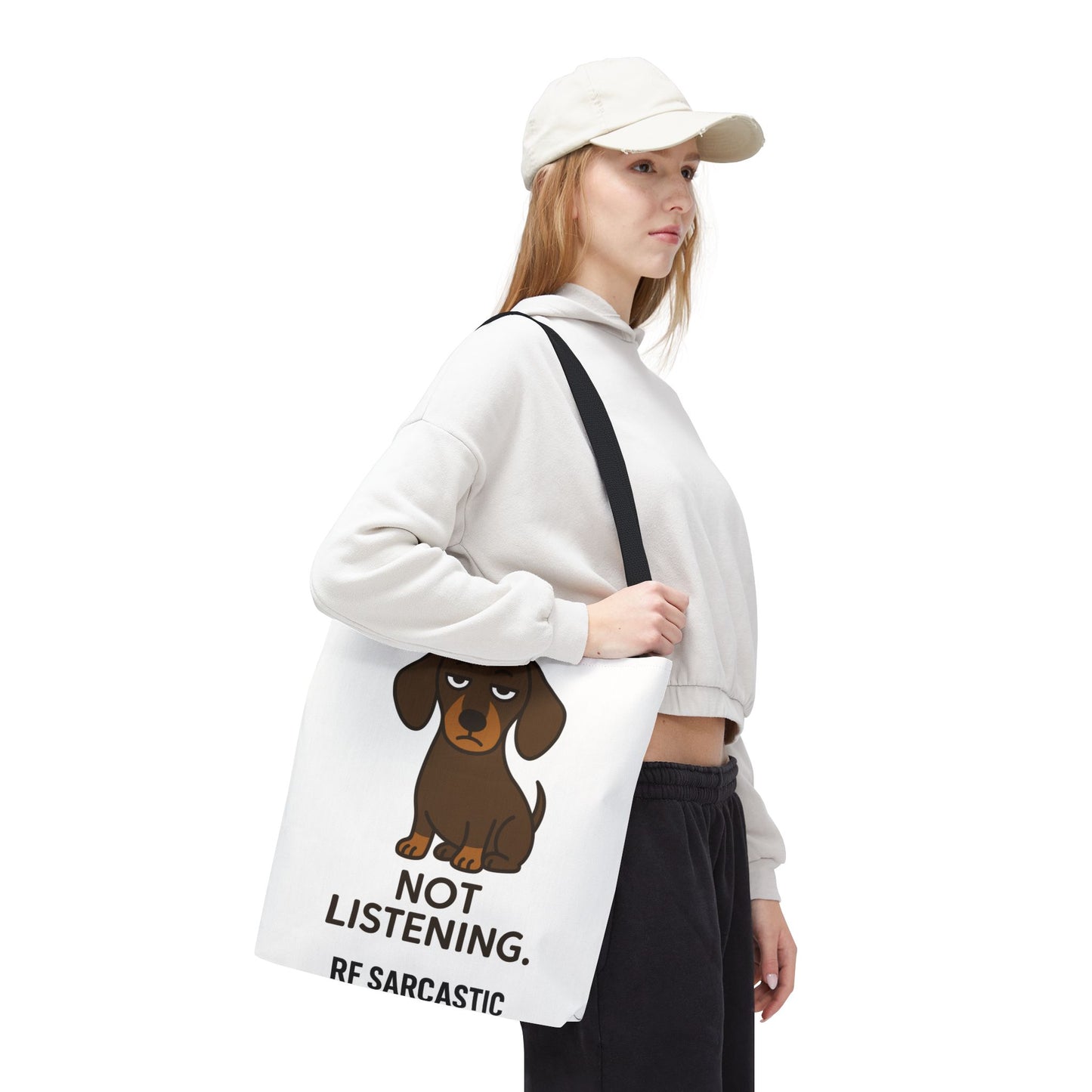 Sarcastic Wiener Dog Tote Bag – Funny Dachshund Print