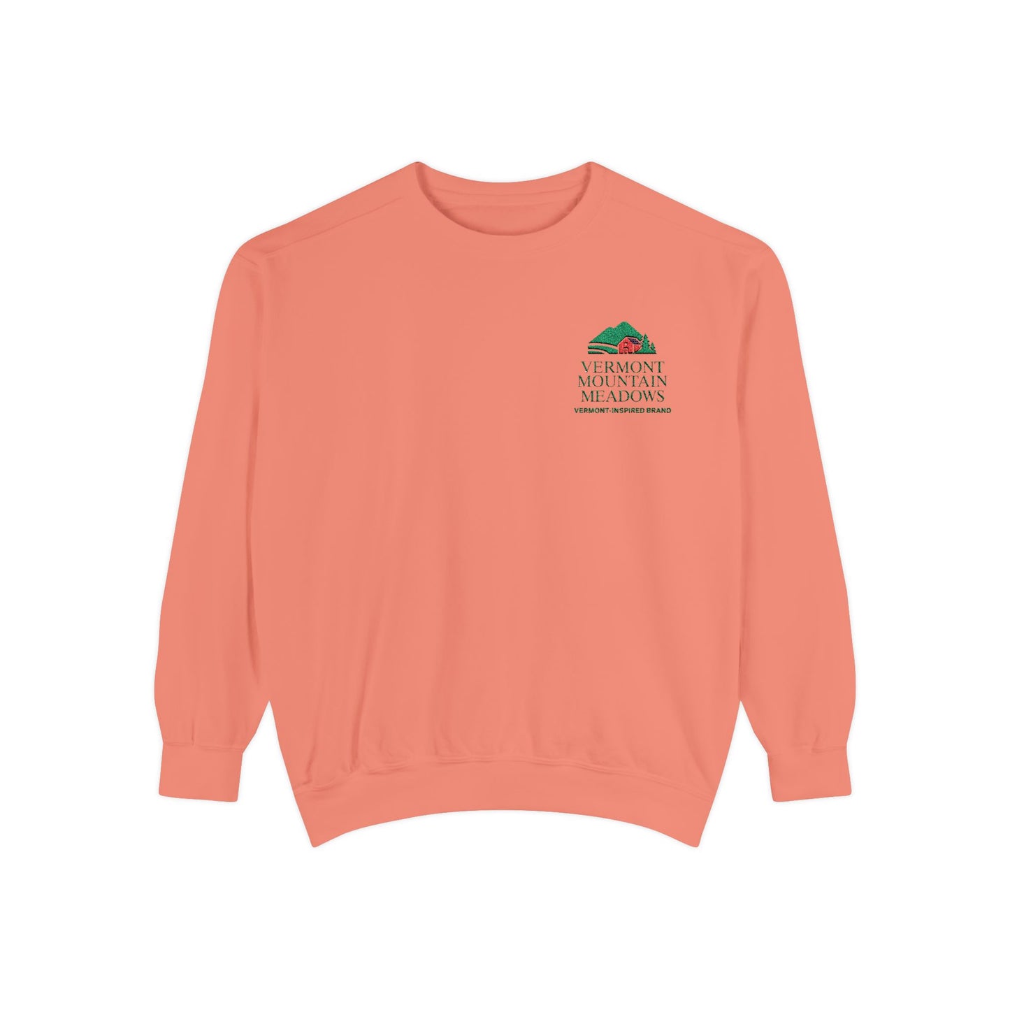 Vermont Barn & Solar Logo Sweatshirt — Vermont-Inspired Garment-Dyed Sweatshirt