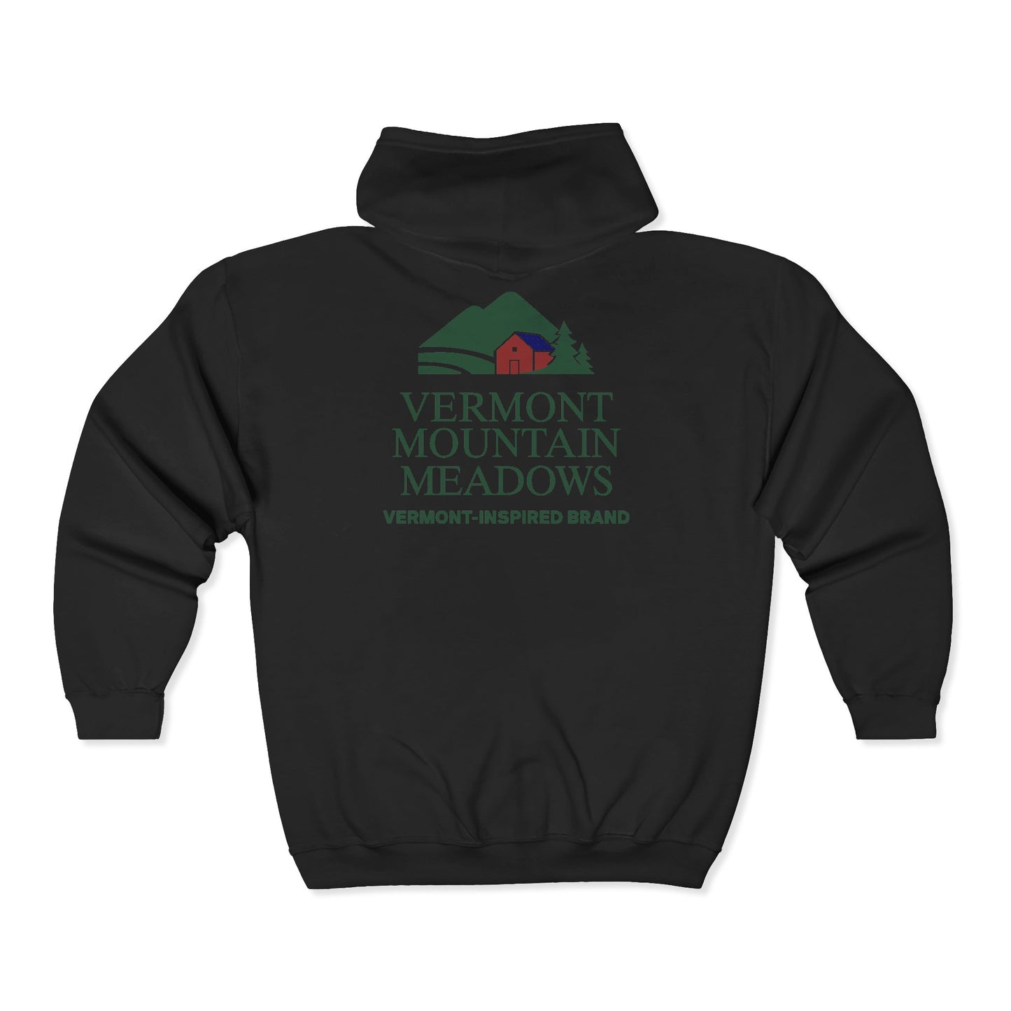 Vermont Barn & Solar Logo Hoodie — Vermont Inspired Full-Zip Sweatshirt