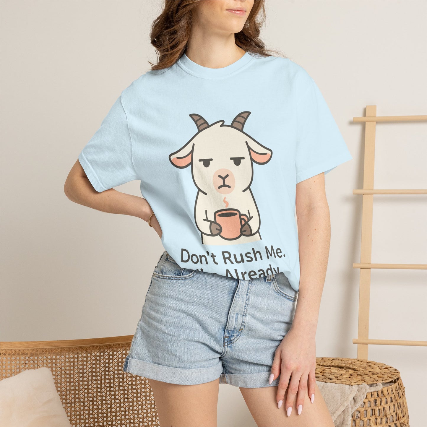 Funny Sarcastic Goat T-Shirt "don't rush me i am already disappointed "