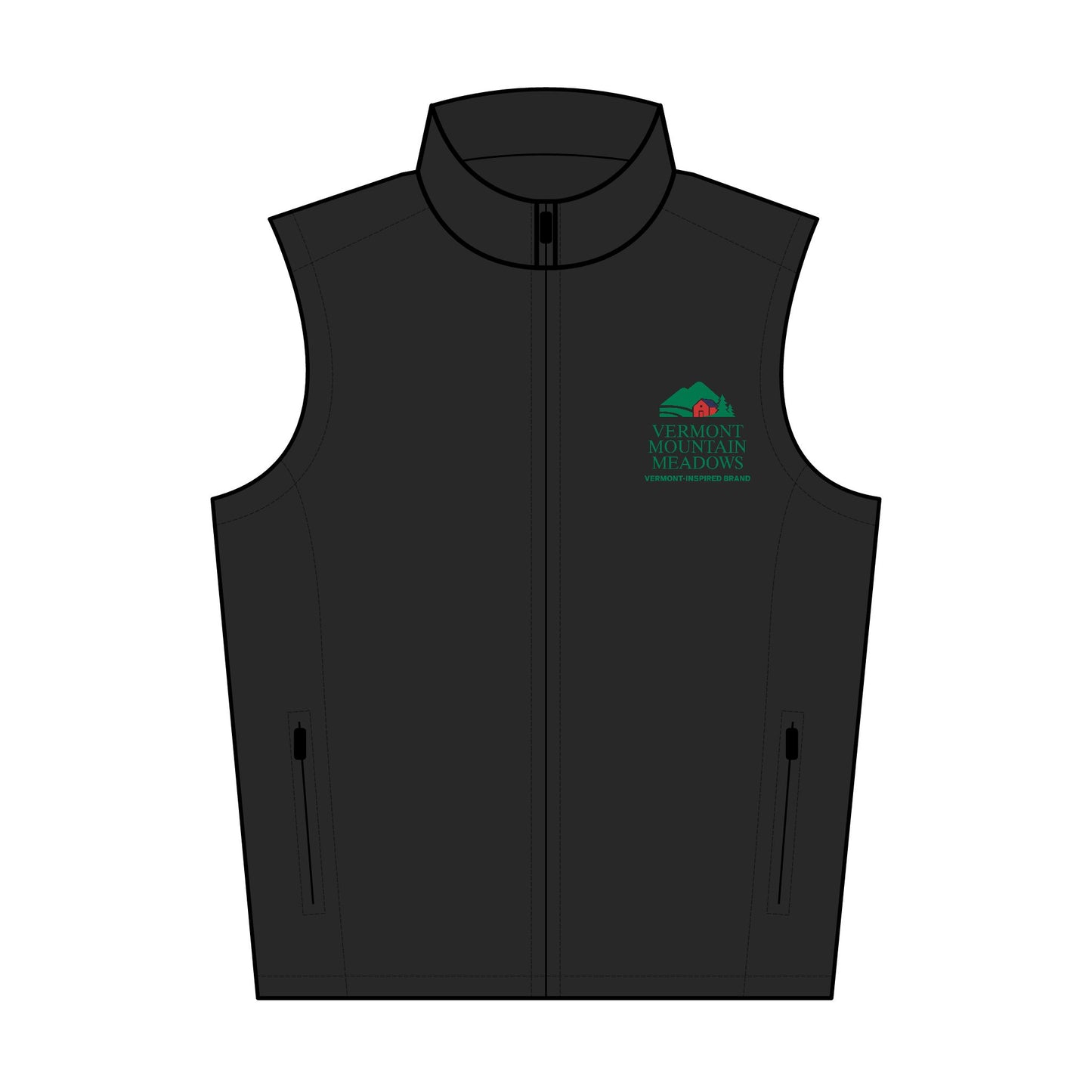 Vermont Mountain Meadows Soft Shell Vest — Vermont-Inspired Embroidered Vest