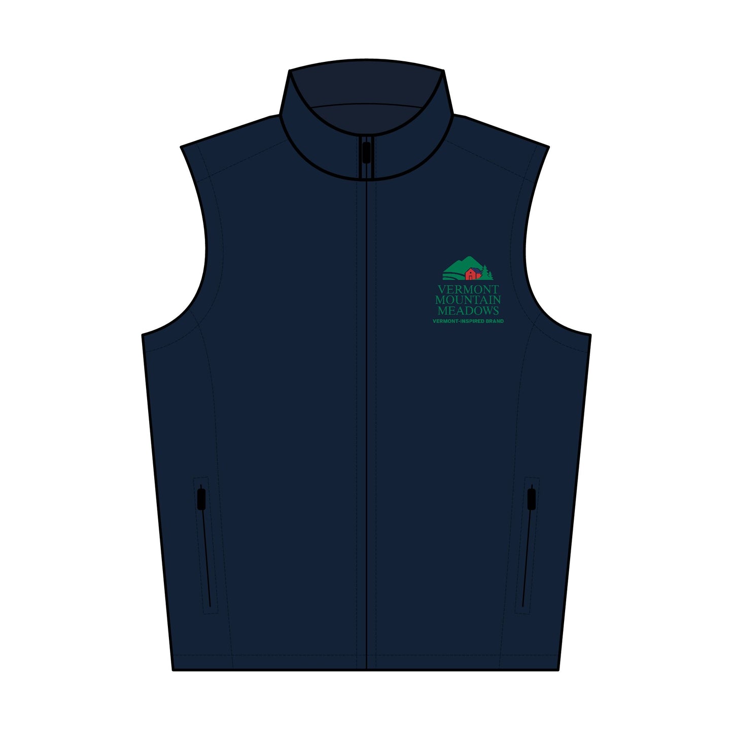 Vermont Mountain Meadows Soft Shell Vest — Vermont-Inspired Embroidered Vest