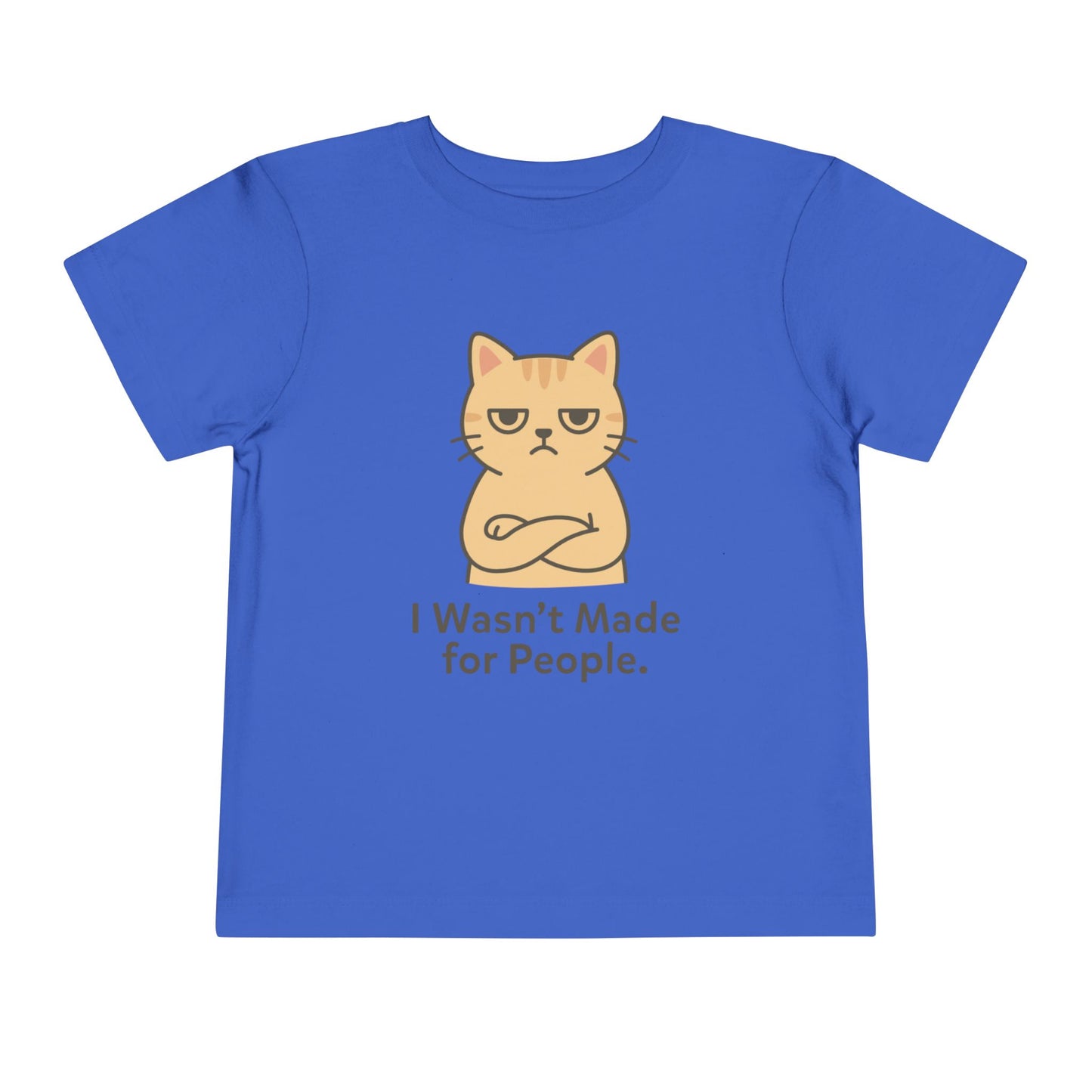 Toddler Tee — 'I Wasn't Made for People' Grumpy Cat Graphic