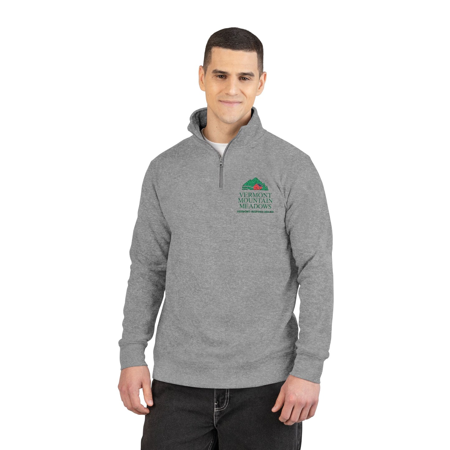 Vermont Barn & Solar Embroidered Fleece Pullover