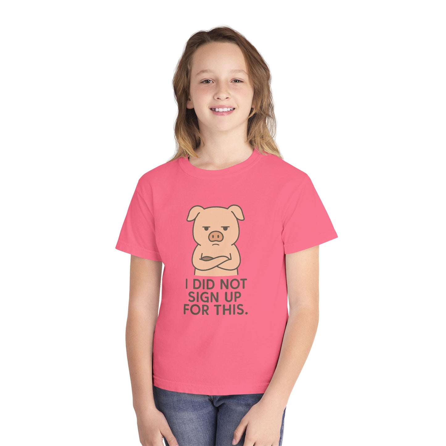 Kids Pig Sarcastic Funny T-Shirt