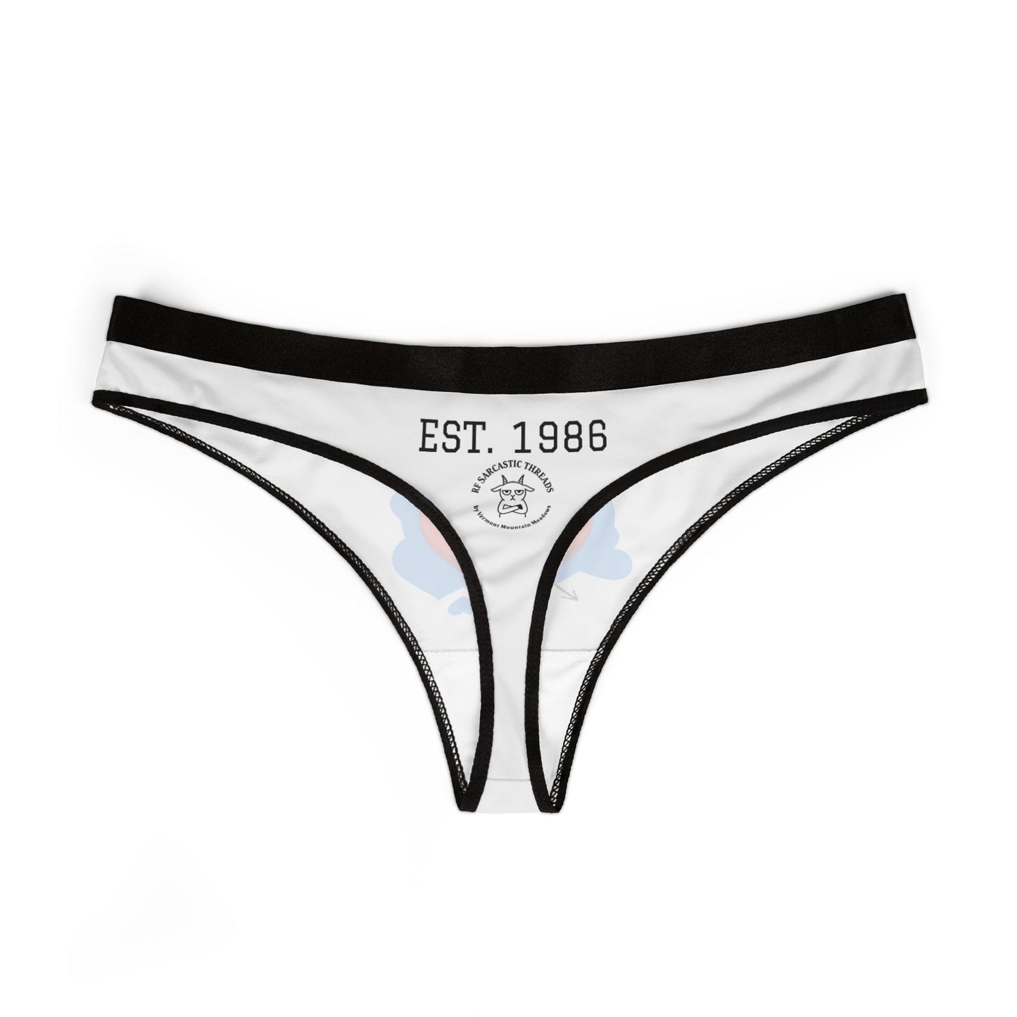 Heart Splash Women's Thong - Cute Red Heart Graphic Panties