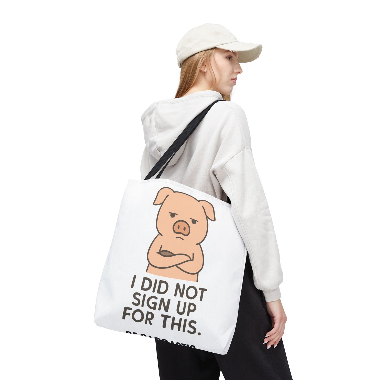 Funny Sarcastic Pig Tote Bag
