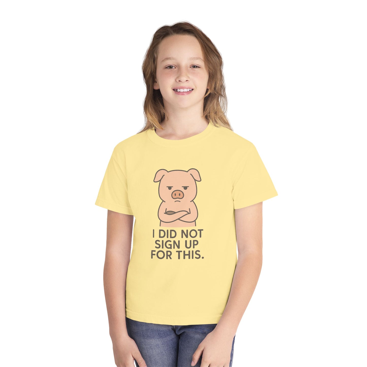 Kids Pig Sarcastic Funny T-Shirt