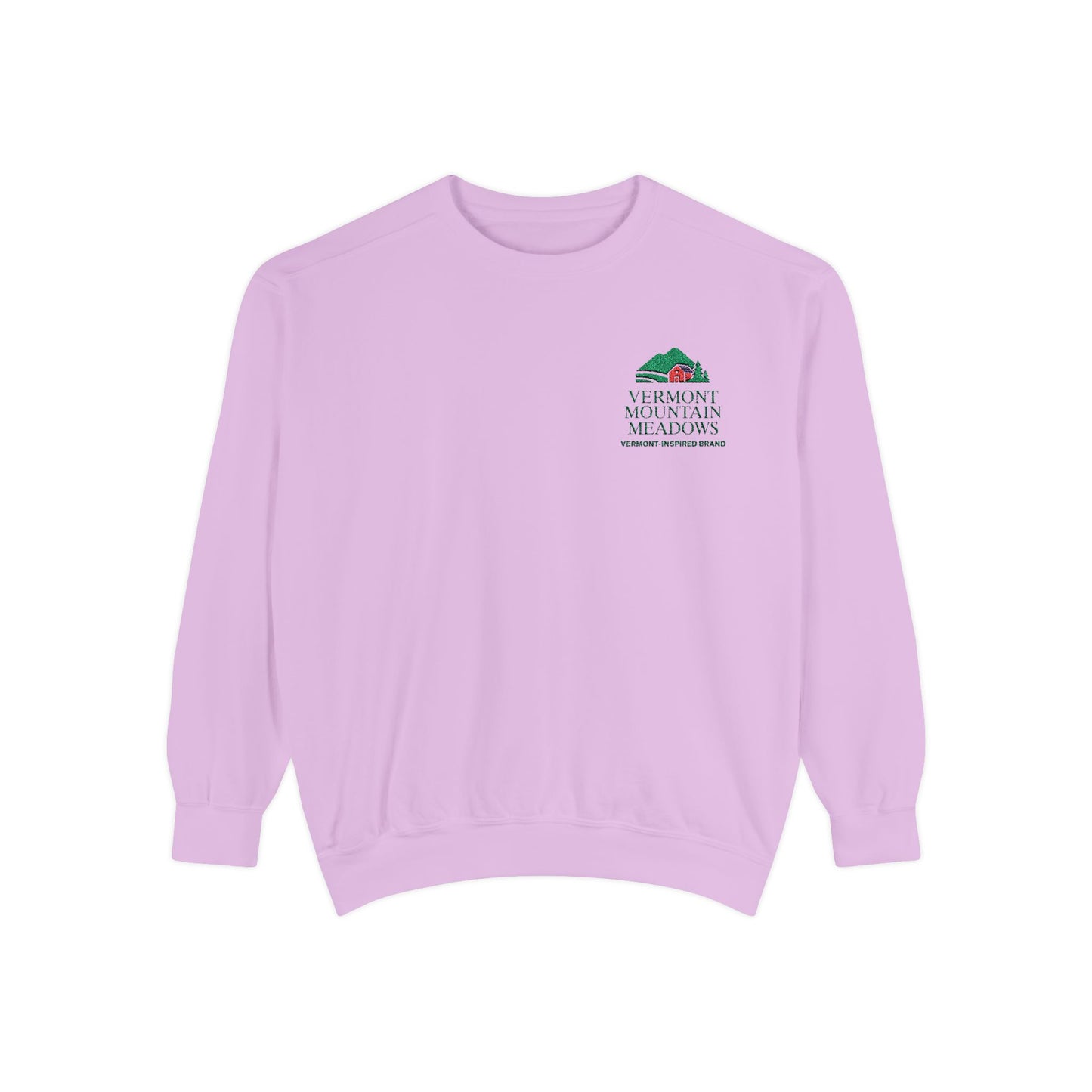 Vermont Barn & Solar Logo Sweatshirt — Vermont-Inspired Garment-Dyed Sweatshirt