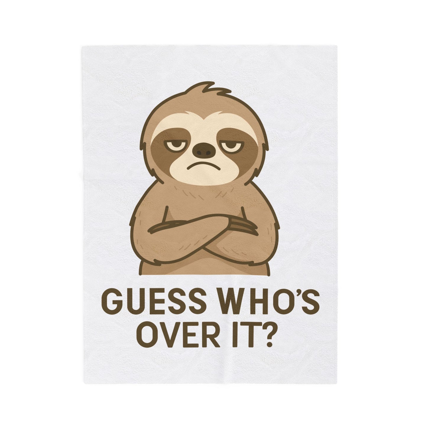 Funny Sloth Velveteen Plush Blanket