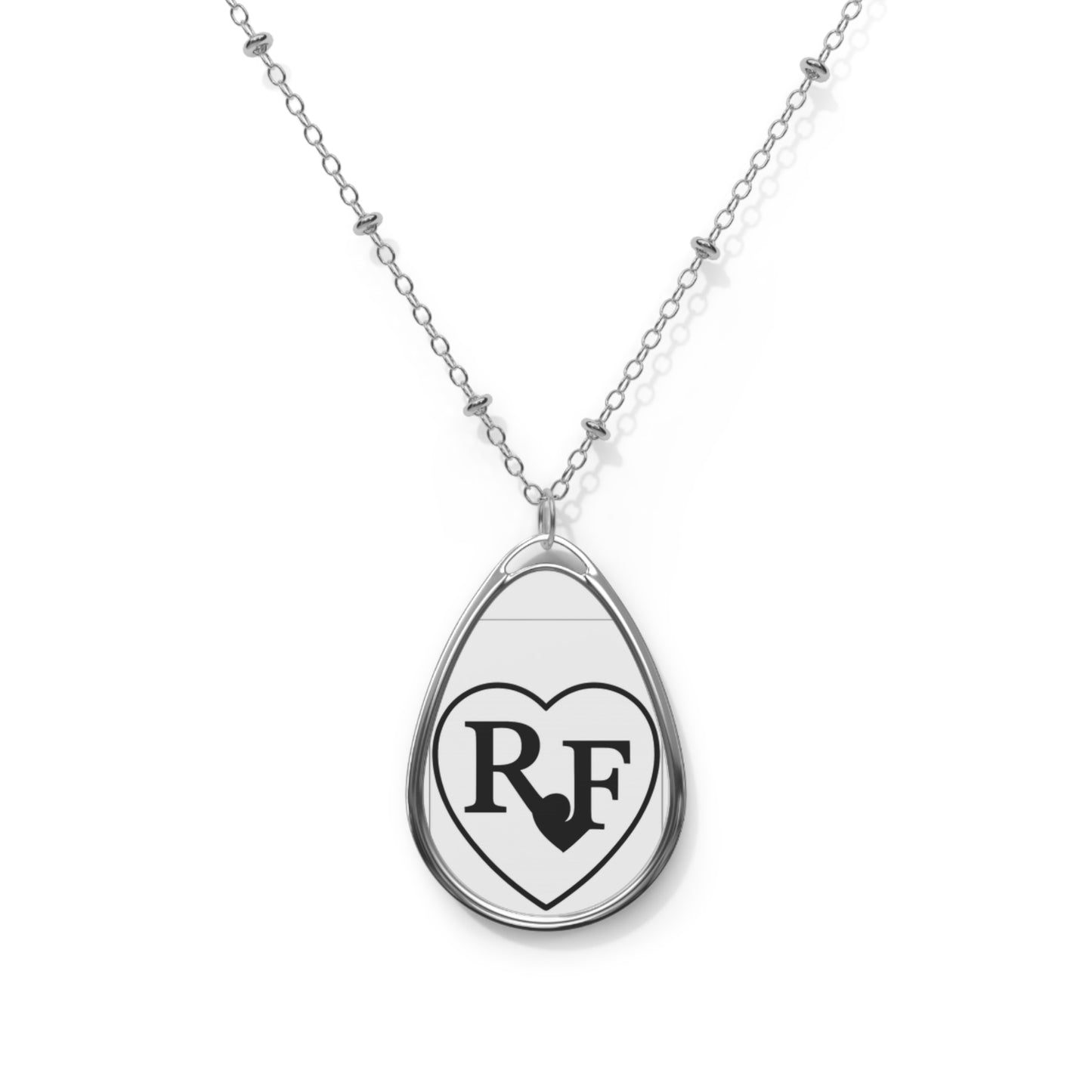 Personalized Oval Necklace — Romantic Engraved Name Pendant