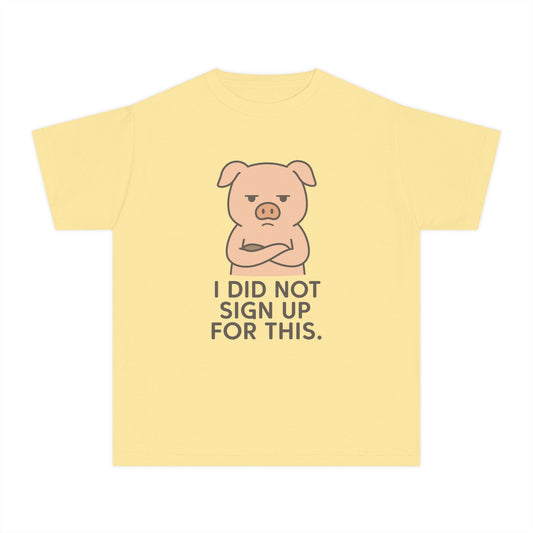 Kids Pig Sarcastic Funny T-Shirt