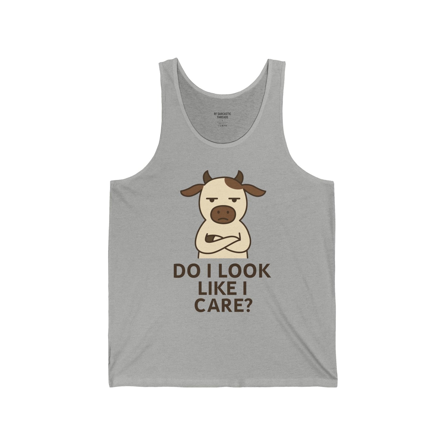 Do I Look Like I Care? Cow Tank – Funny Sarcastic Graphic Tank