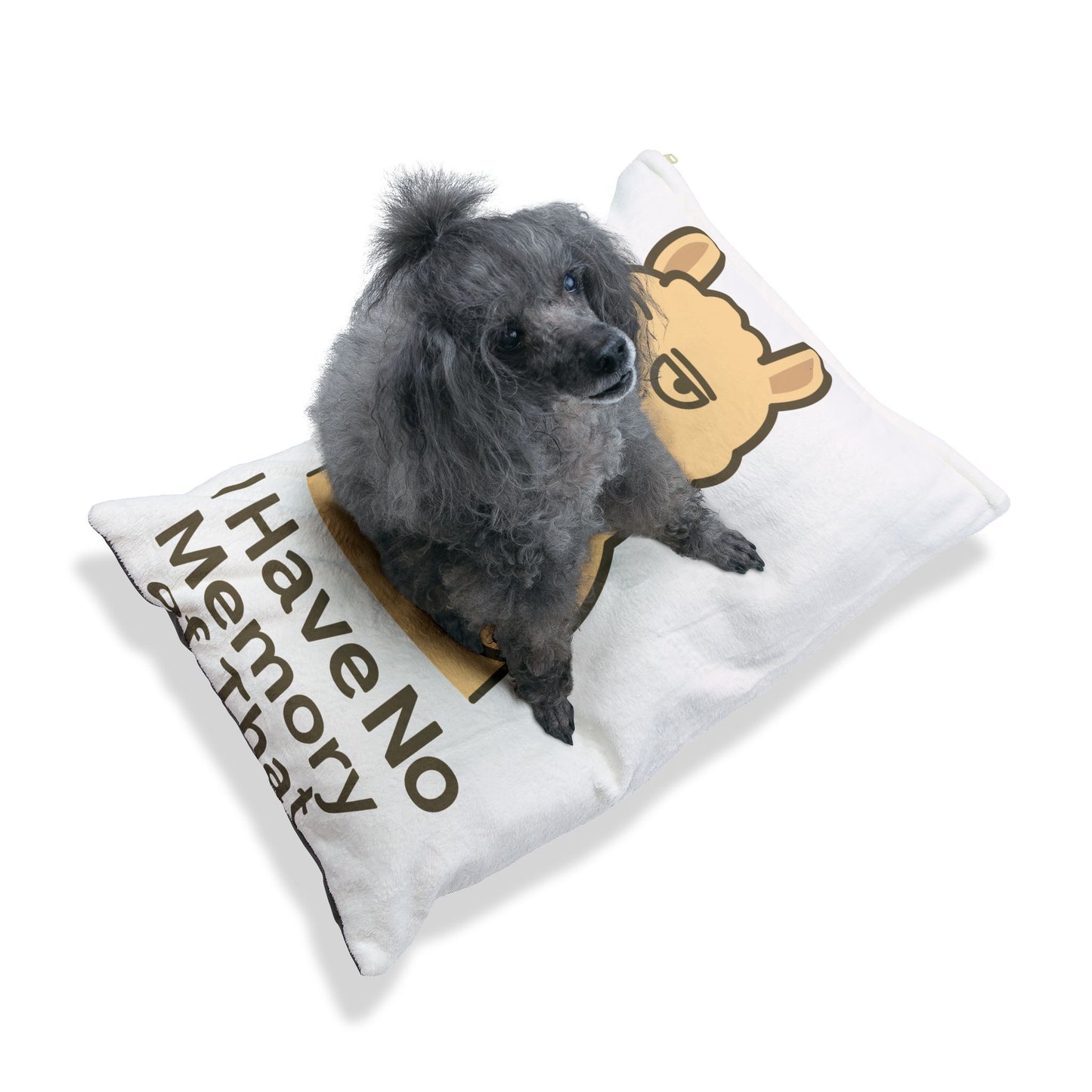 Funny Llama Pet Bed — "I Have No Memory of That" Plush Dog & Cat Pillow