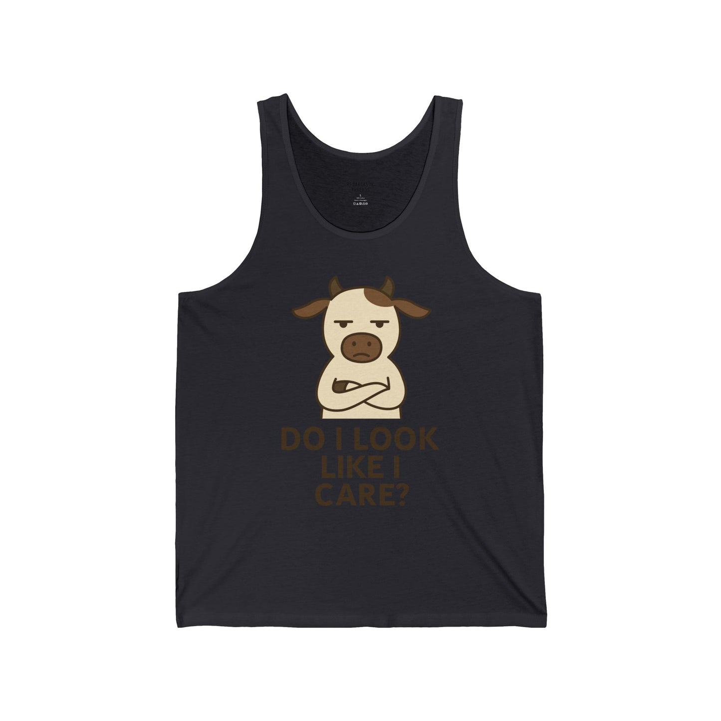 Do I Look Like I Care? Cow Tank – Funny Sarcastic Graphic Tank