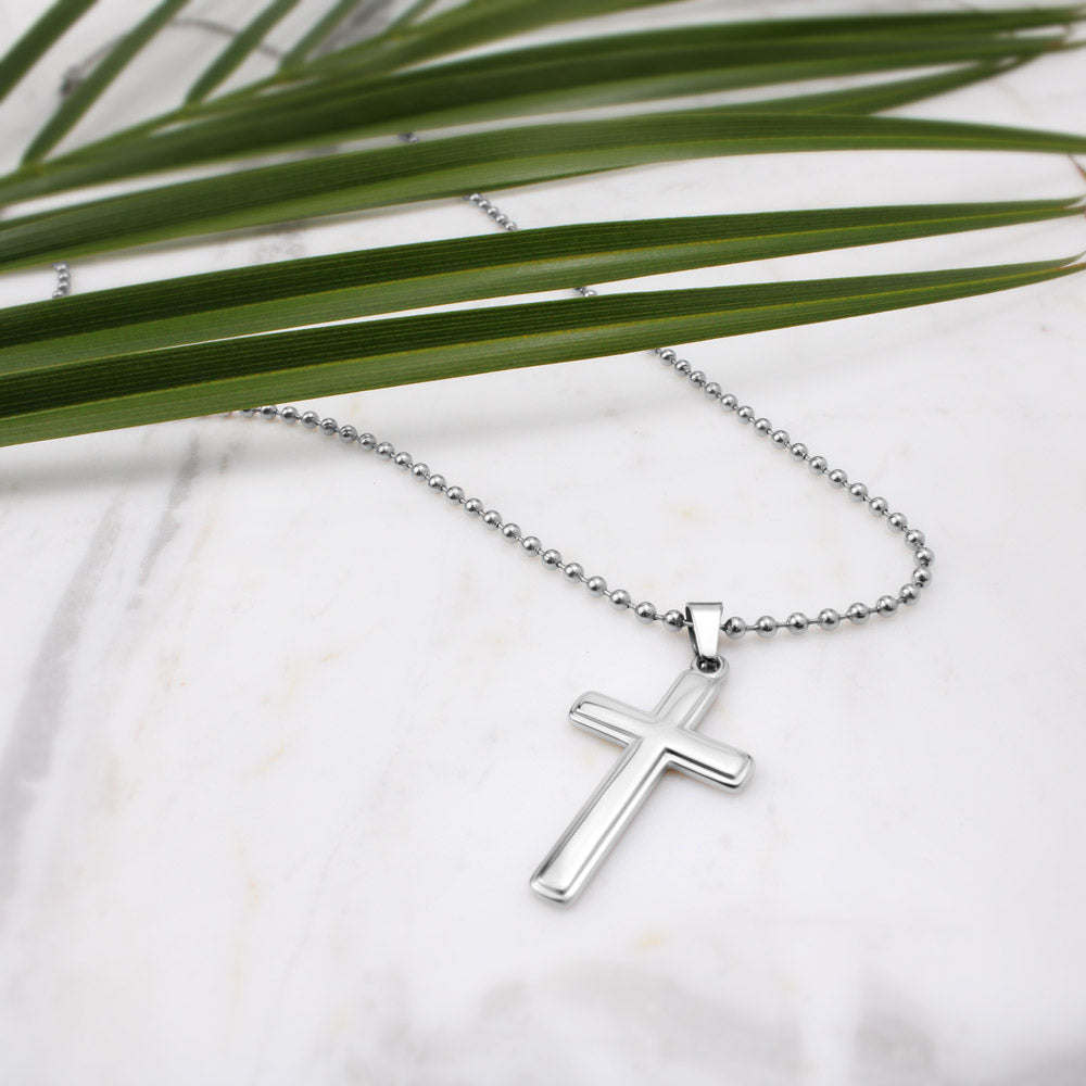 Timeless Stainless Steel Cross Necklace – A Symbol of Faith | RF Gems