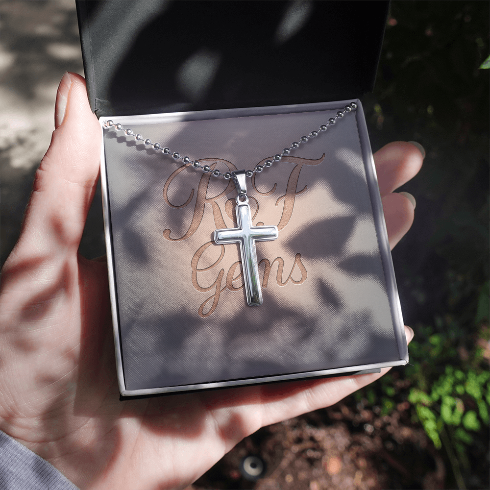 Timeless Stainless Steel Cross Necklace – A Symbol of Faith | RF Gems