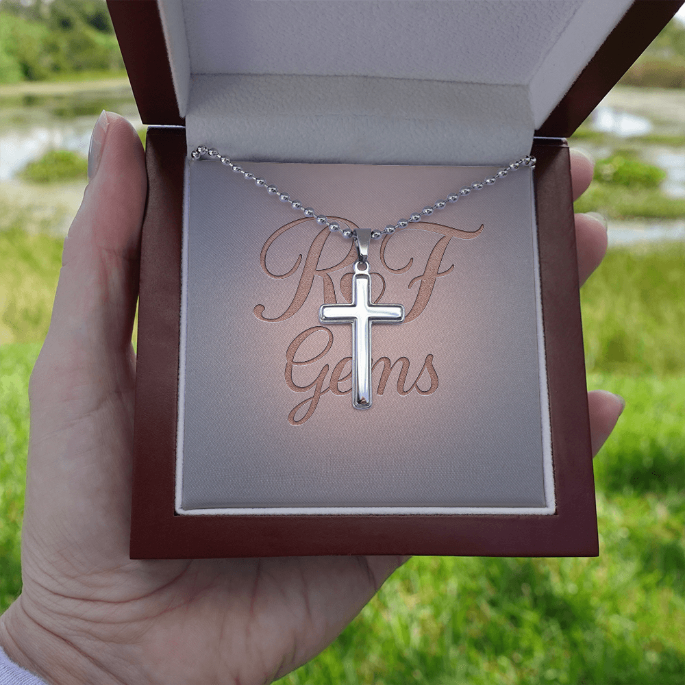 Timeless Stainless Steel Cross Necklace – A Symbol of Faith | RF Gems