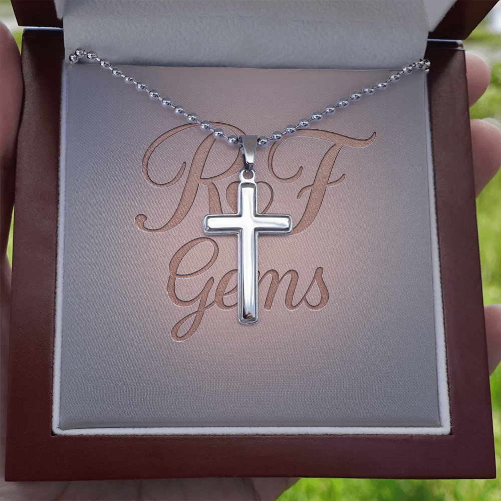Timeless Stainless Steel Cross Necklace – A Symbol of Faith | RF Gems