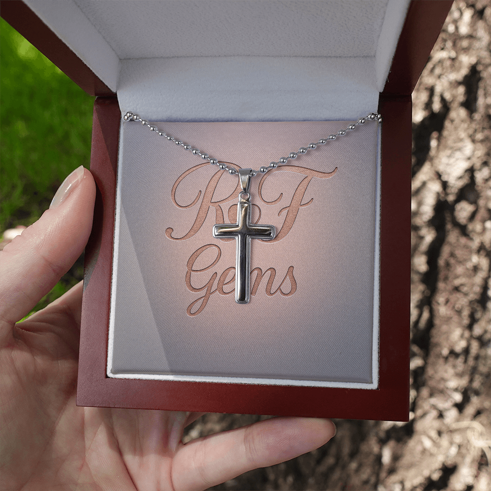 Timeless Stainless Steel Cross Necklace – A Symbol of Faith | RF Gems