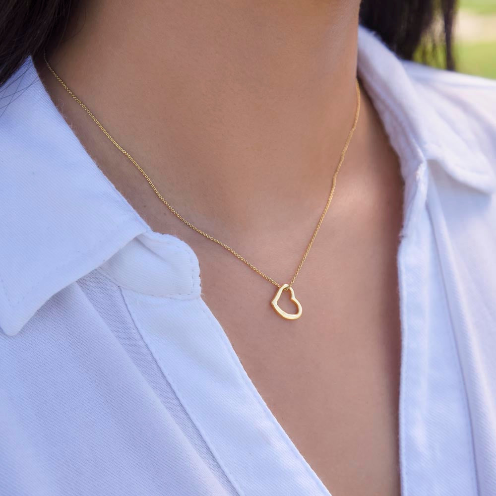 Delicate Open Heart Necklace – A Simple Symbol of Love | RF Gems