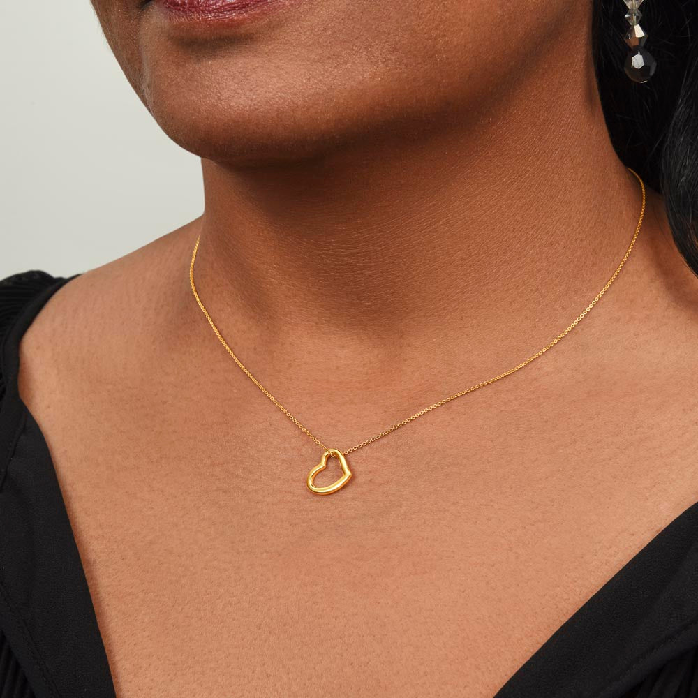 Delicate Open Heart Necklace – A Simple Symbol of Love | RF Gems