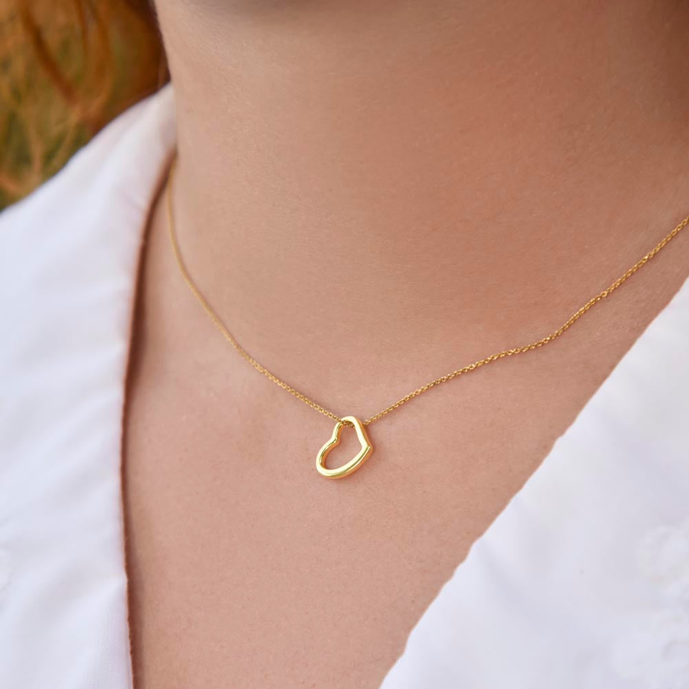 Delicate Open Heart Necklace – A Simple Symbol of Love | RF Gems