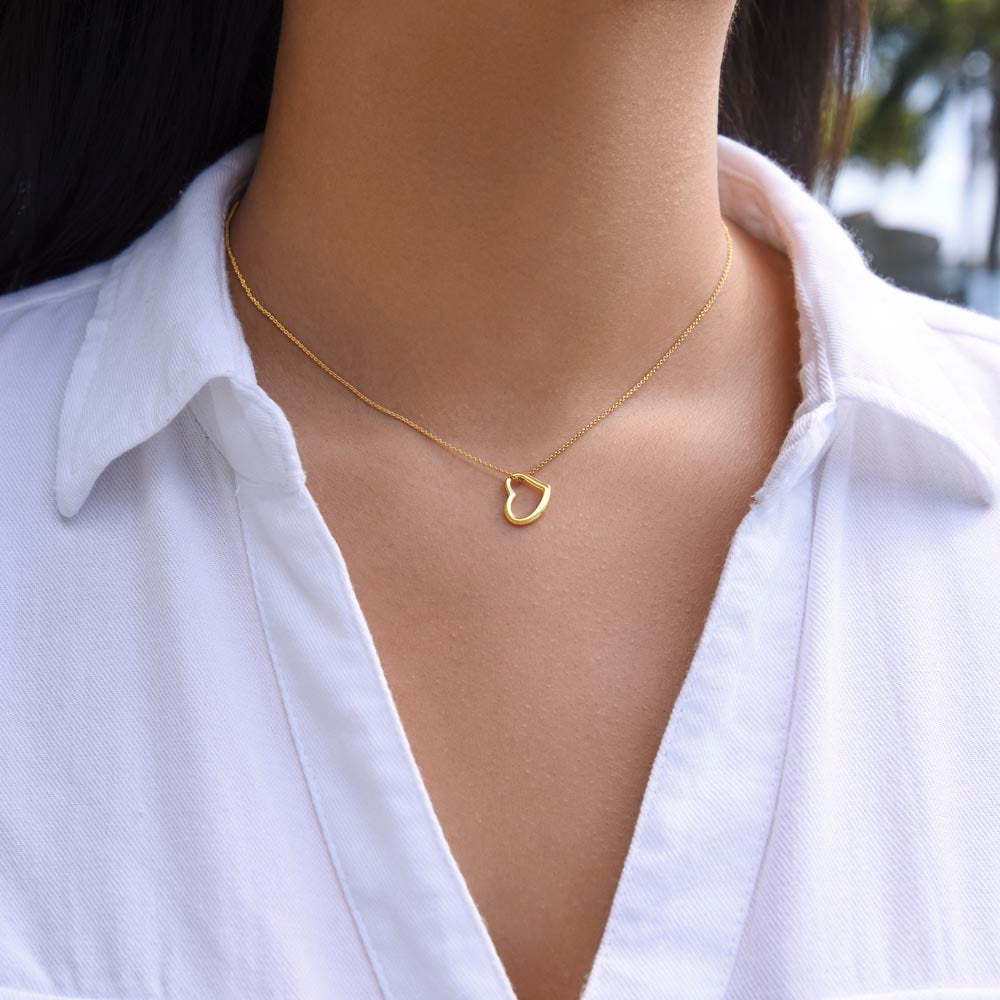Delicate Open Heart Necklace – A Simple Symbol of Love | RF Gems
