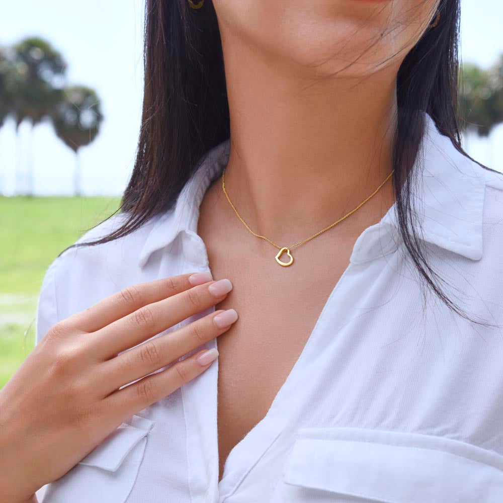 Delicate Open Heart Necklace – A Simple Symbol of Love | RF Gems