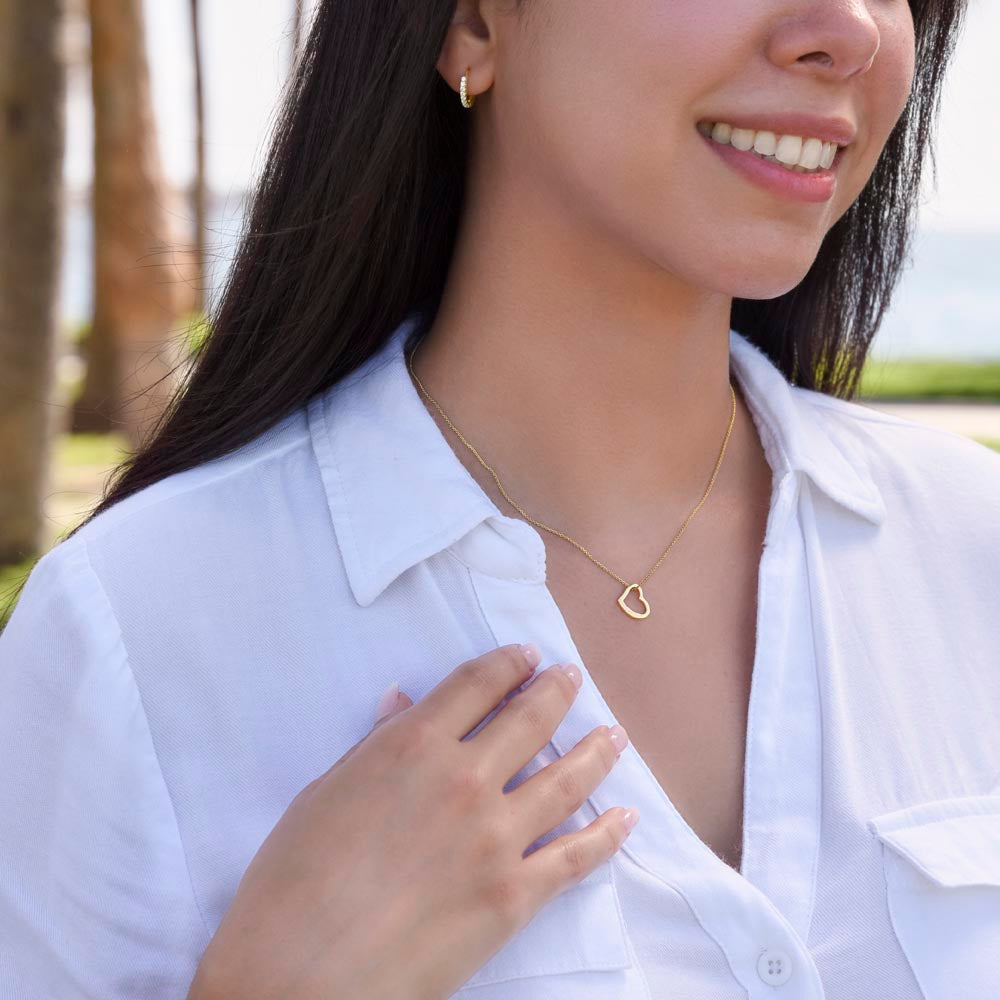 Delicate Open Heart Necklace – A Simple Symbol of Love | RF Gems