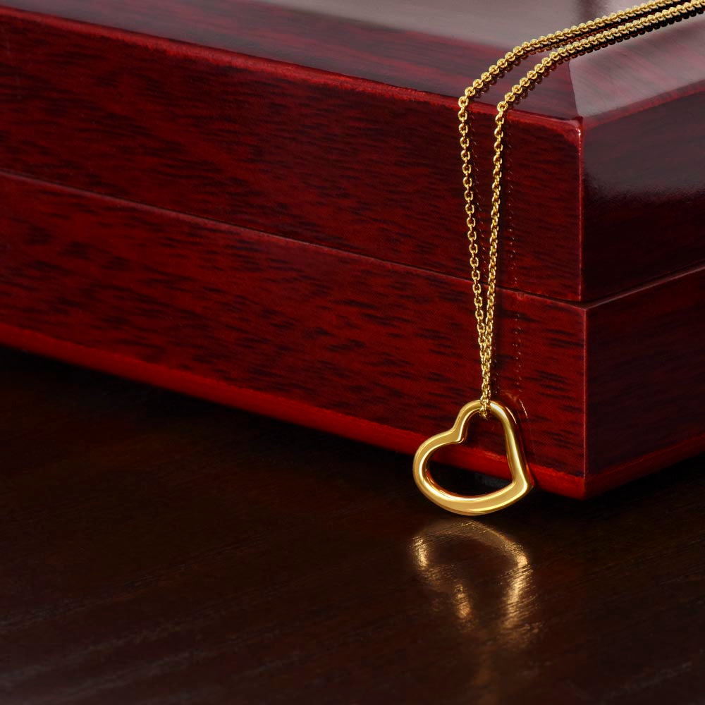 Delicate Open Heart Necklace – A Simple Symbol of Love | RF Gems