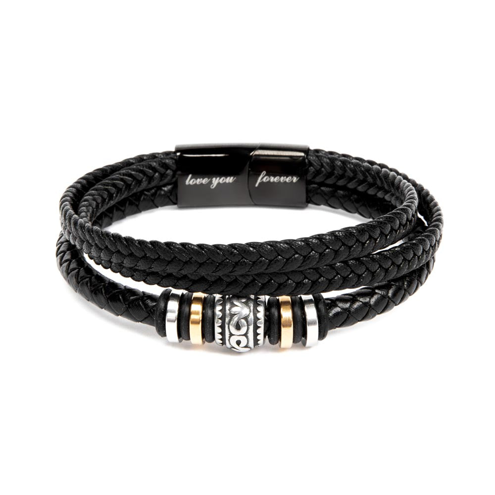 “Love You Forever” Engraved Braided Bracelet – A Timeless Symbol of Love | RF Gems