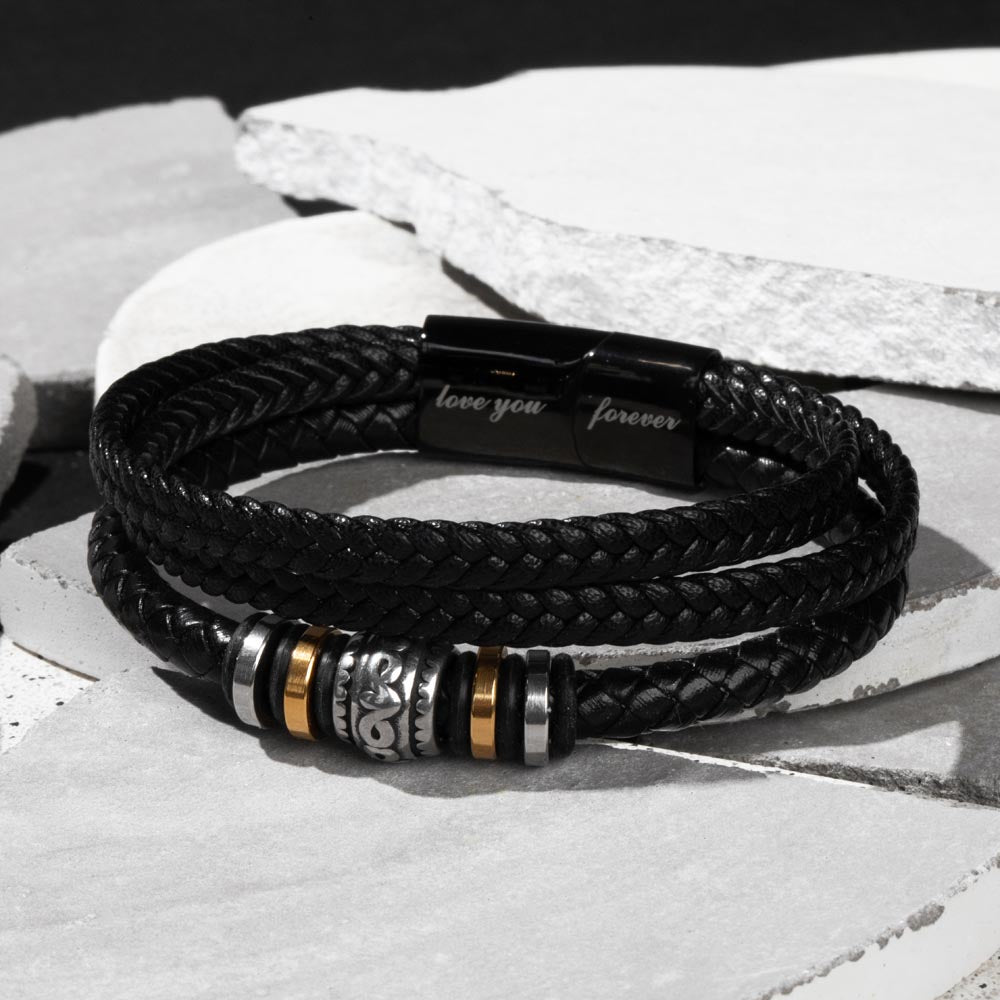 “Love You Forever” Engraved Braided Bracelet – A Timeless Symbol of Love | RF Gems