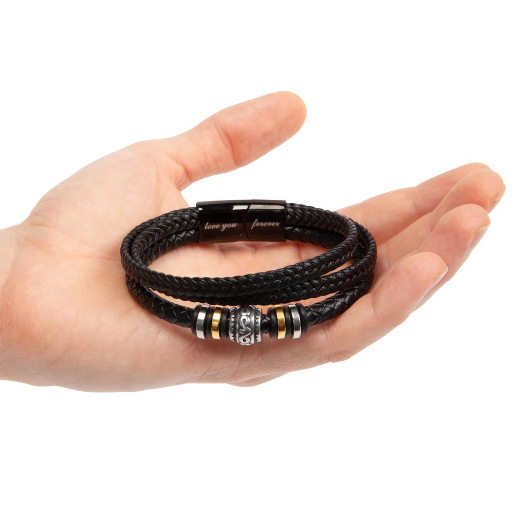 “Love You Forever” Engraved Braided Bracelet – A Timeless Symbol of Love | RF Gems