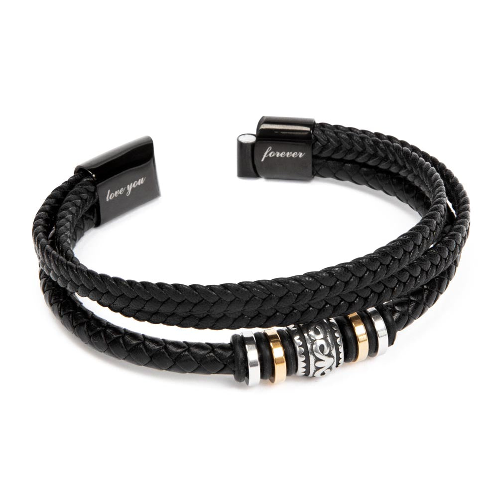 “Love You Forever” Engraved Braided Bracelet – A Timeless Symbol of Love | RF Gems