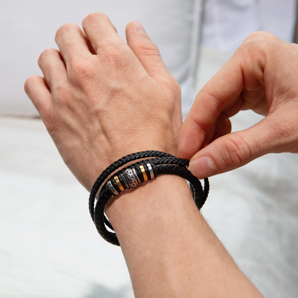 “Love You Forever” Engraved Braided Bracelet – A Timeless Symbol of Love | RF Gems