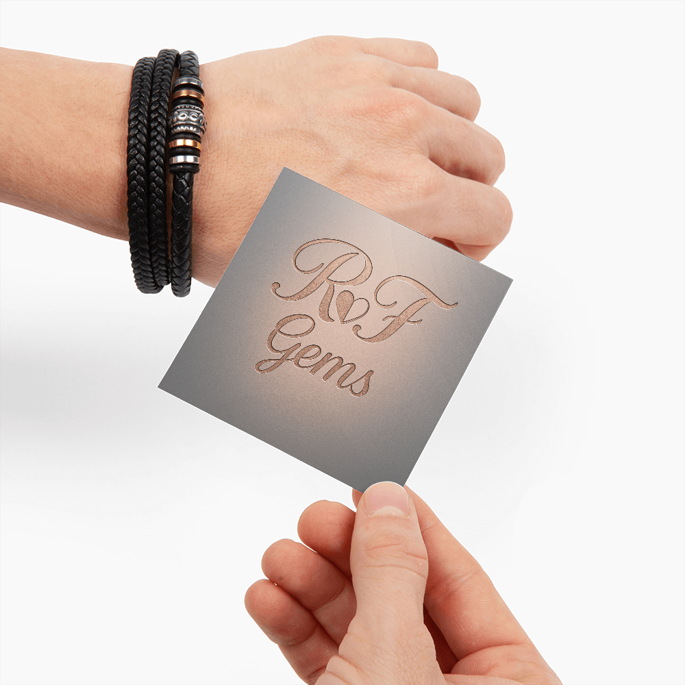 “Love You Forever” Engraved Braided Bracelet – A Timeless Symbol of Love | RF Gems