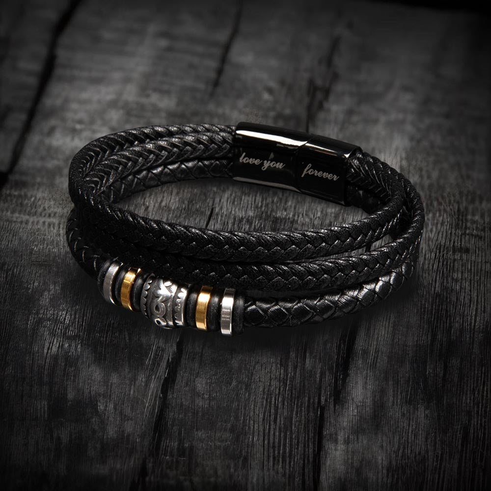 “Love You Forever” Engraved Braided Bracelet – A Timeless Symbol of Love | RF Gems